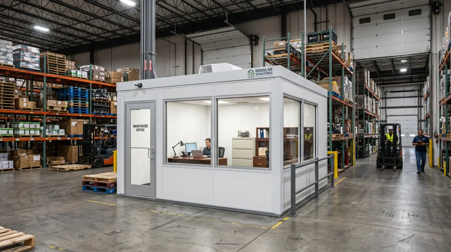 In-plant modular office system installed inside a Greater Nashville warehouse