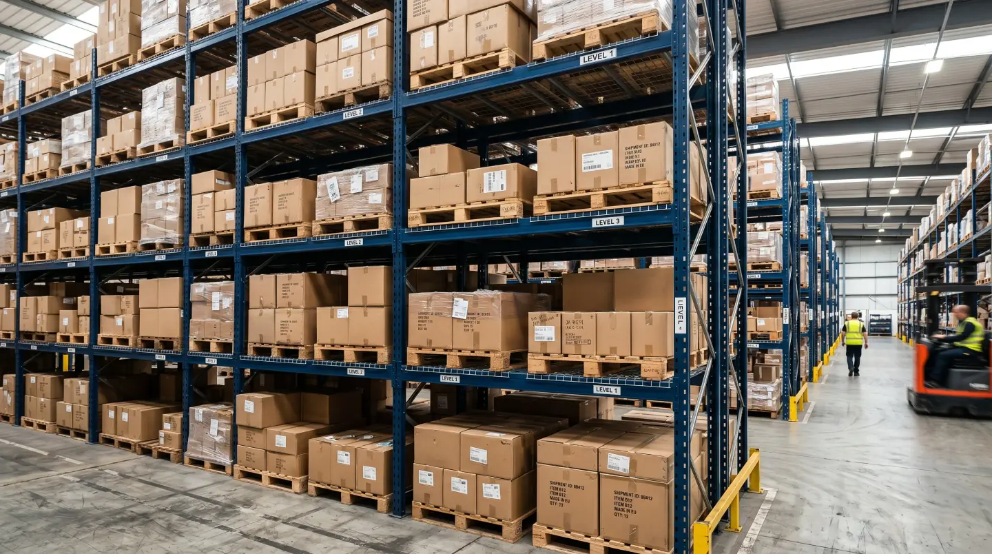 Loaded racking bays requiring permit and load-capacity documentation