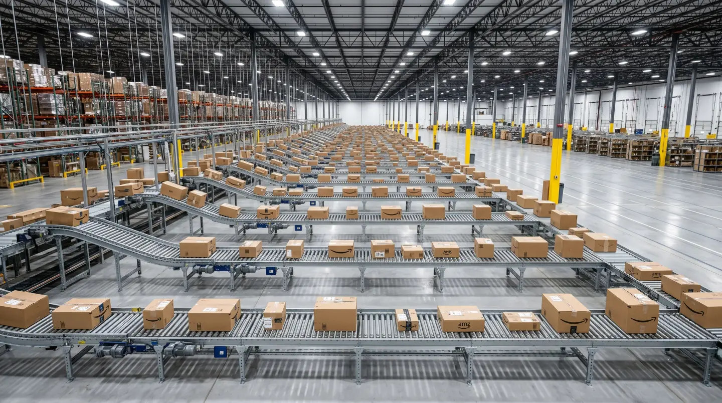 Material handling conveyor system installed in a Greater Nashville warehouse