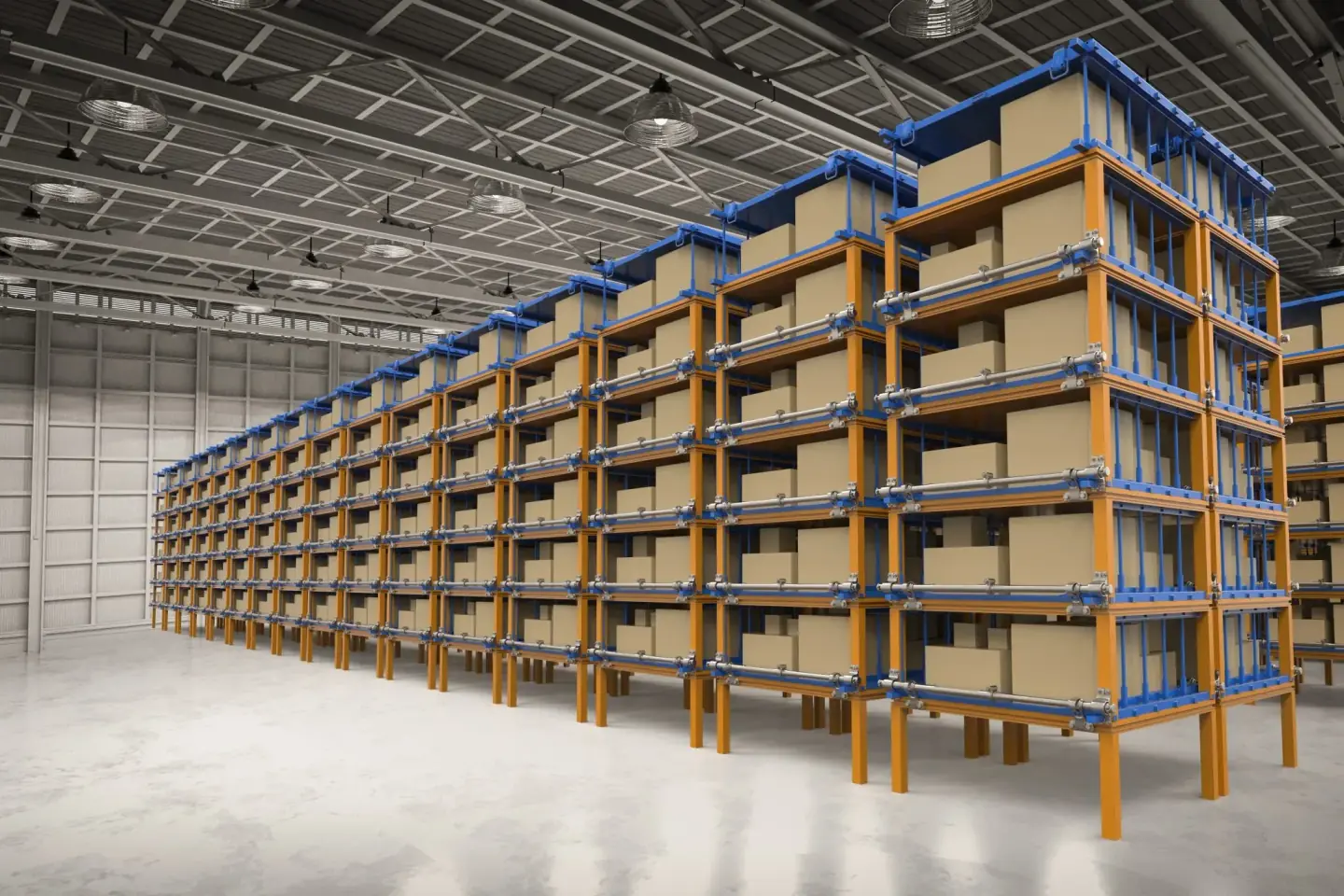 Engineered pallet racking layout model